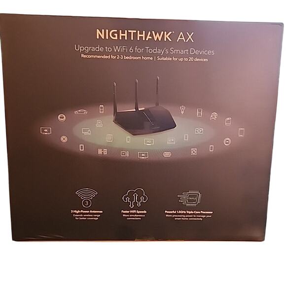 Netgear Nighthawk AX2400 5-Stream WiFi 6 Router - Picture 2 of 5